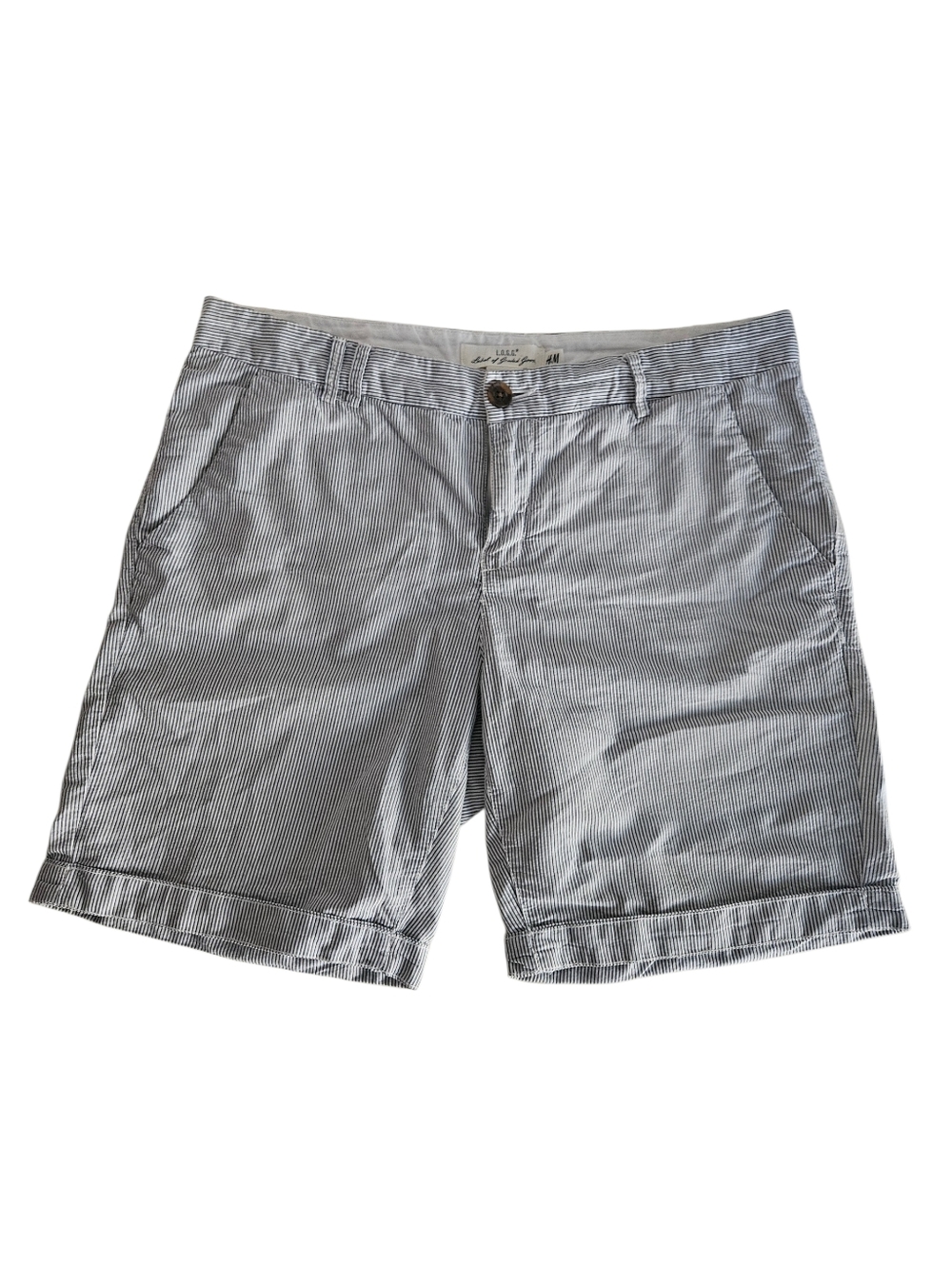 H&M L.O.G.G. (Label Of Graded Goods) Blue White Striped Seersucker Shorts | SZ 8